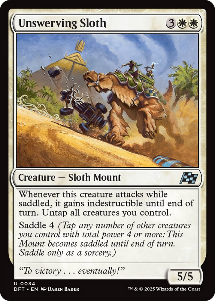 Unswerving Sloth [Aetherdrift] Magic: The Gathering