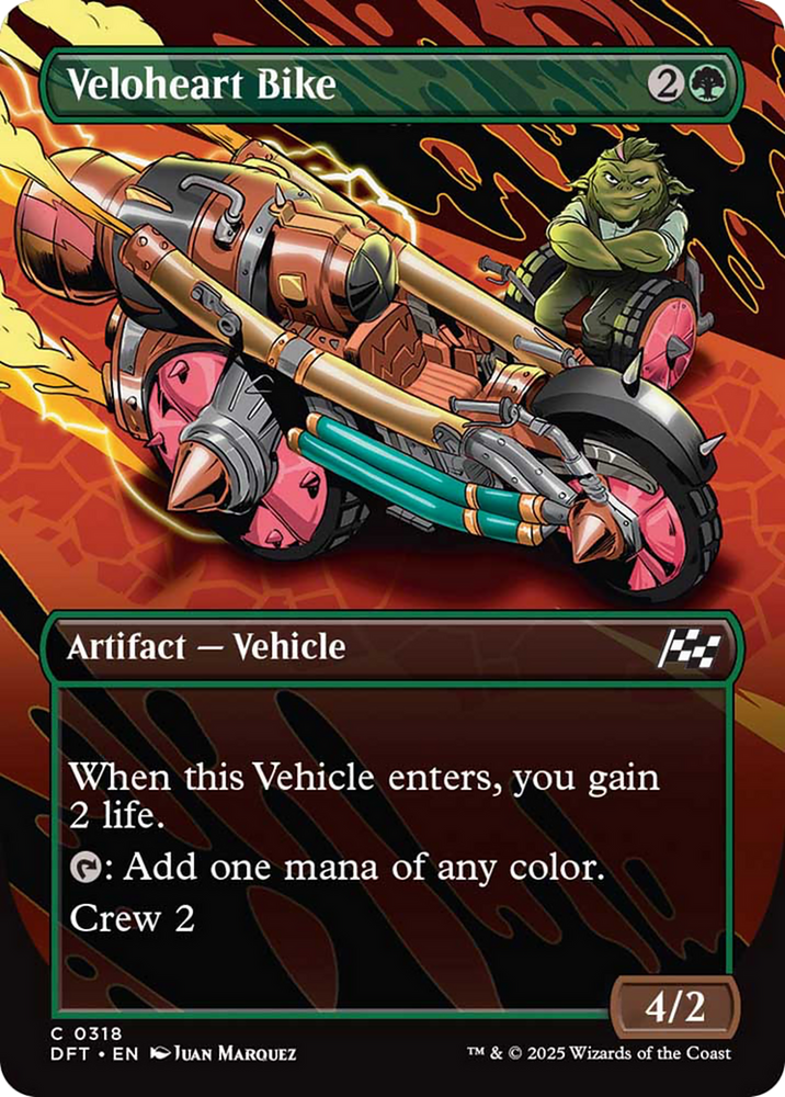 Veloheart Bike (Borderless) [Aetherdrift] Magic: The Gathering