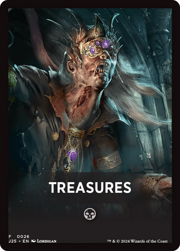 Treasures Theme Card [Foundations Jumpstart Front Cards] Magic: The Gathering