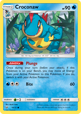 Croconaw (19/73) [Sun & Moon: Shining Legends] Pokémon