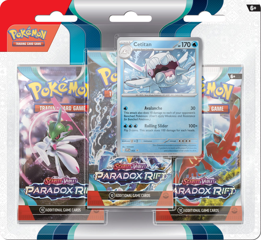 Scarlet & Violet: Paradox Rift - 3-Pack Blisters (Cetitan) Pokémon