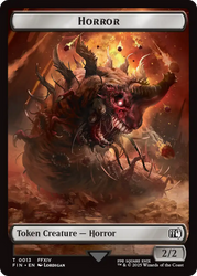 Hero (0007) // Horror (0013) Double-Sided Token [FINAL FANTASY Tokens] Magic: The Gathering