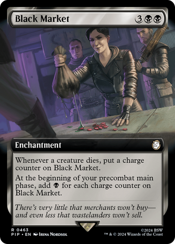 Black Market (Extended Art) [Fallout] Magic: The Gathering