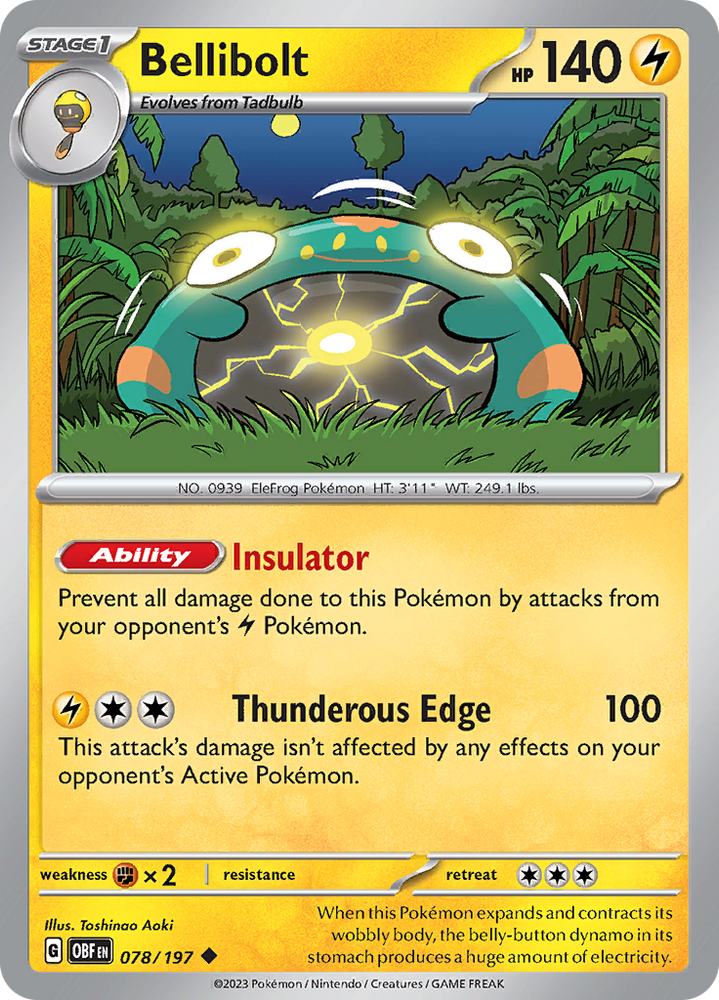 Bellibolt (078/197) [Scarlet & Violet: Obsidian Flames] Pokémon