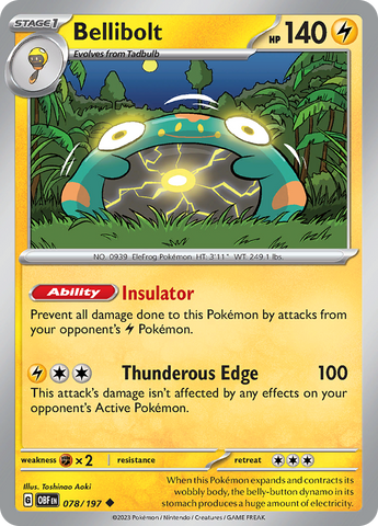 Bellibolt (078/197) [Scarlet & Violet: Obsidian Flames] Pokémon