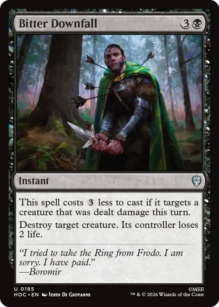 Bitter Downfall [The Hobbit: Eternal-Legal] Magic: The Gathering