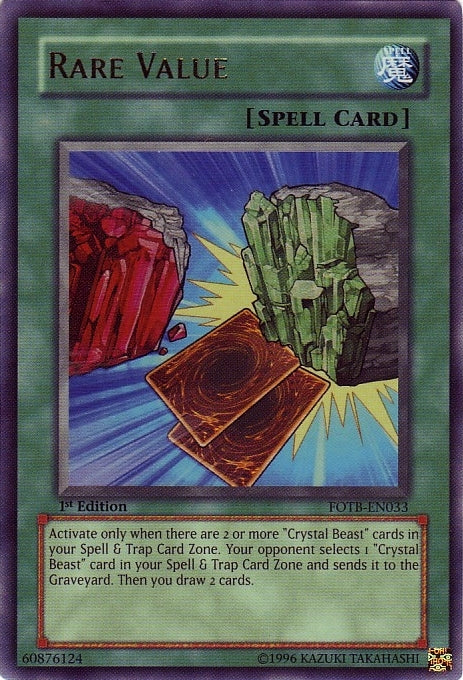 Rare Value [FOTB-EN033] Ultra Rare Yu-Gi-Oh!