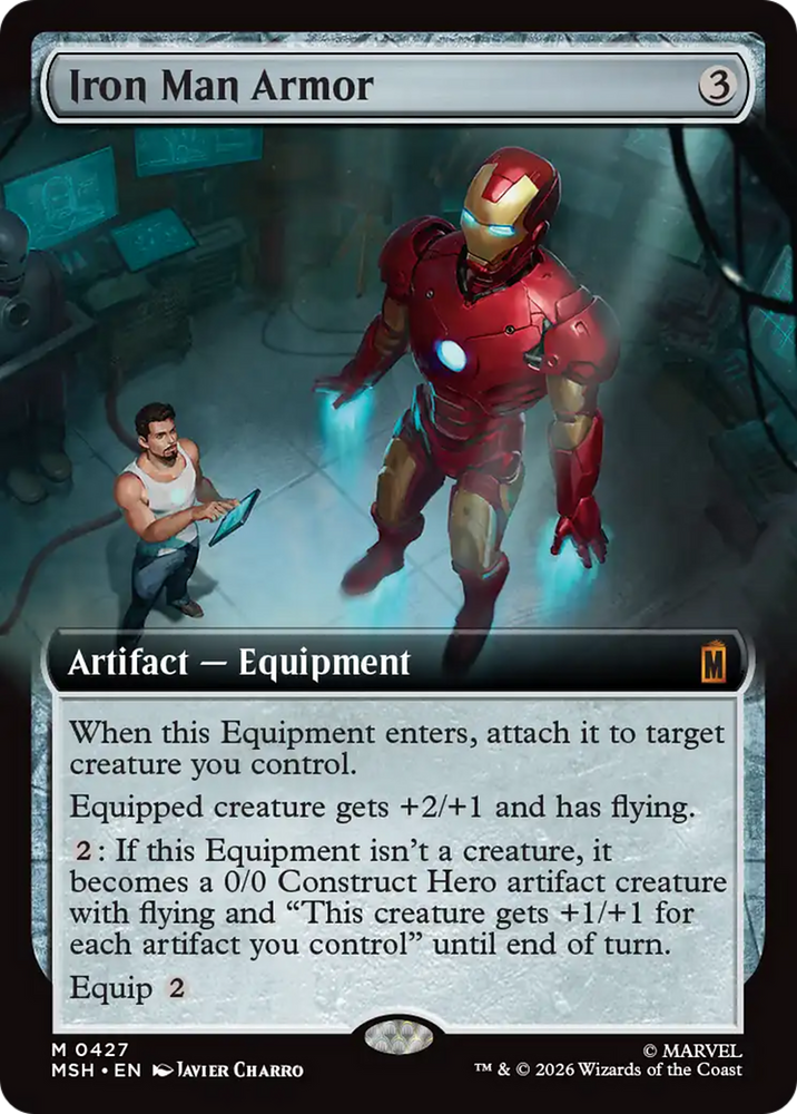 Iron Man Armor (Extended Art) [Marvel Super Heroes] Magic: The Gathering