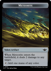 Mercenary // Meteorite Double-Sided Token [Outlaws of Thunder Junction Tokens] Magic: The Gathering