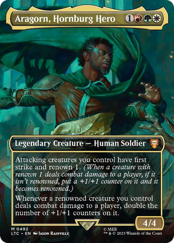 Aragorn, Hornburg Hero (Borderless) [The Lord of the Rings: Tales of Middle-Earth Commander] Magic: The Gathering
