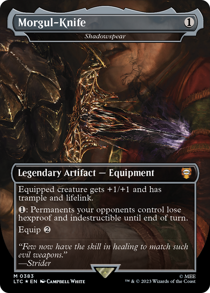 Morgul-Knife - Shadowspear (Surge Foil) [The Lord of the Rings: Tales of Middle-Earth Commander] Magic: The Gathering