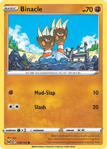Binacle (106/196) [Sword & Shield: Lost Origin] Pokémon