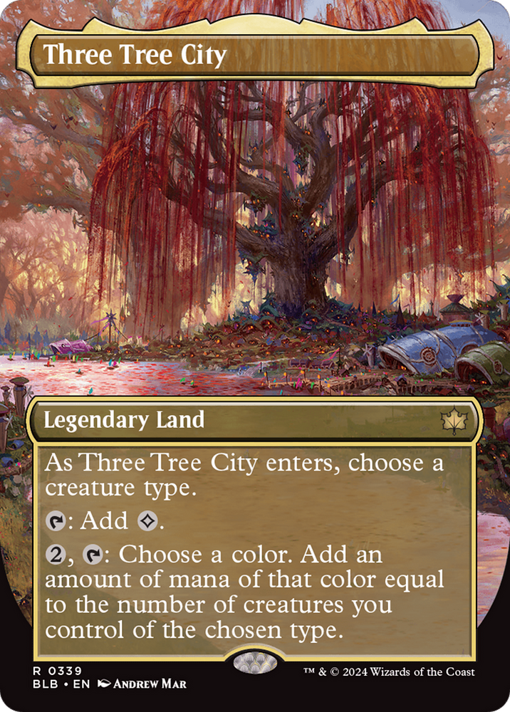 Three Tree City (Borderless) (0339) [Bloomburrow] Magic: The Gathering