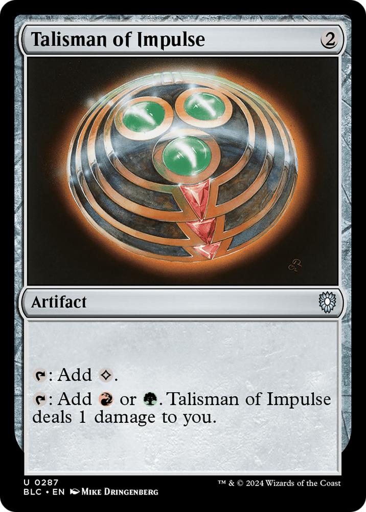 Talisman of Impulse [Bloomburrow Commander] Magic: The Gathering