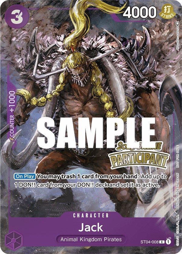 Jack (Online Regional 2023) [Participant] [One Piece Promotion Cards] Bandai