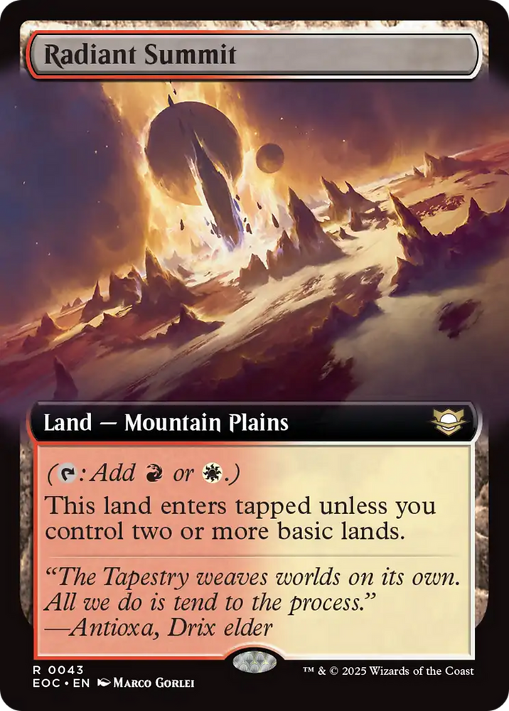 Radiant Summit (Extended Art) [Edge of Eternities Commander] Magic: The Gathering