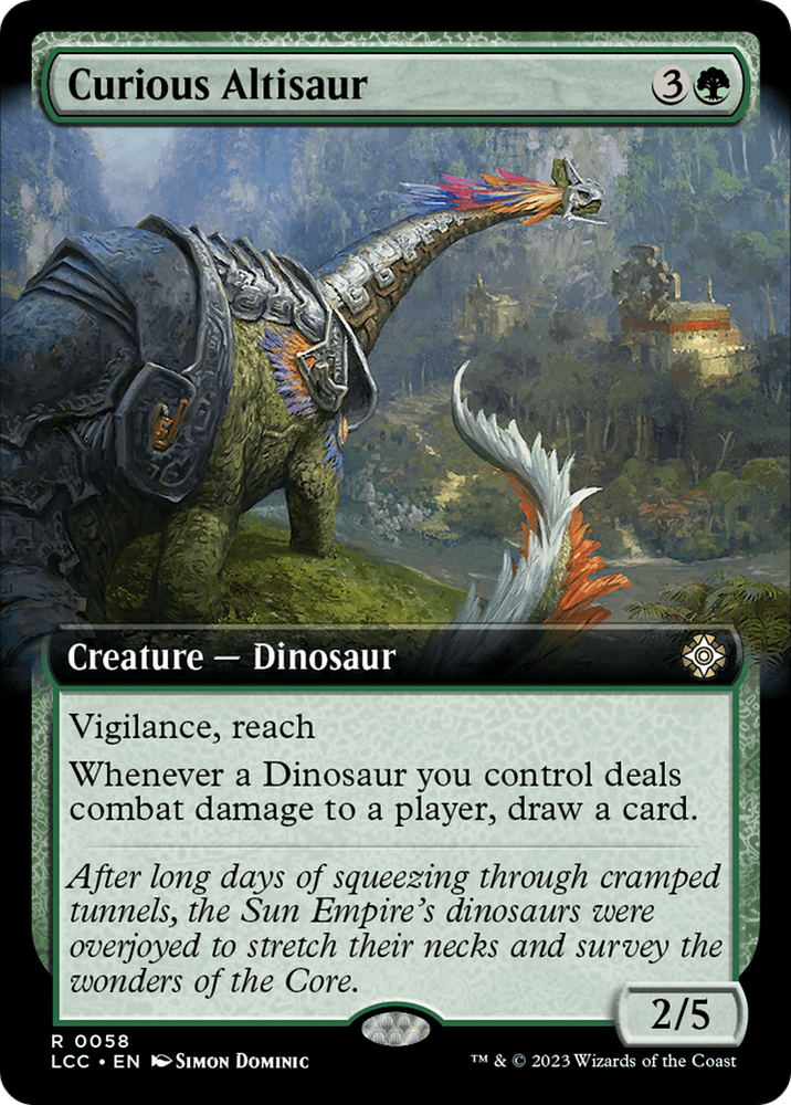 Curious Altisaur (Extended Art) [The Lost Caverns of Ixalan Commander] Magic: The Gathering