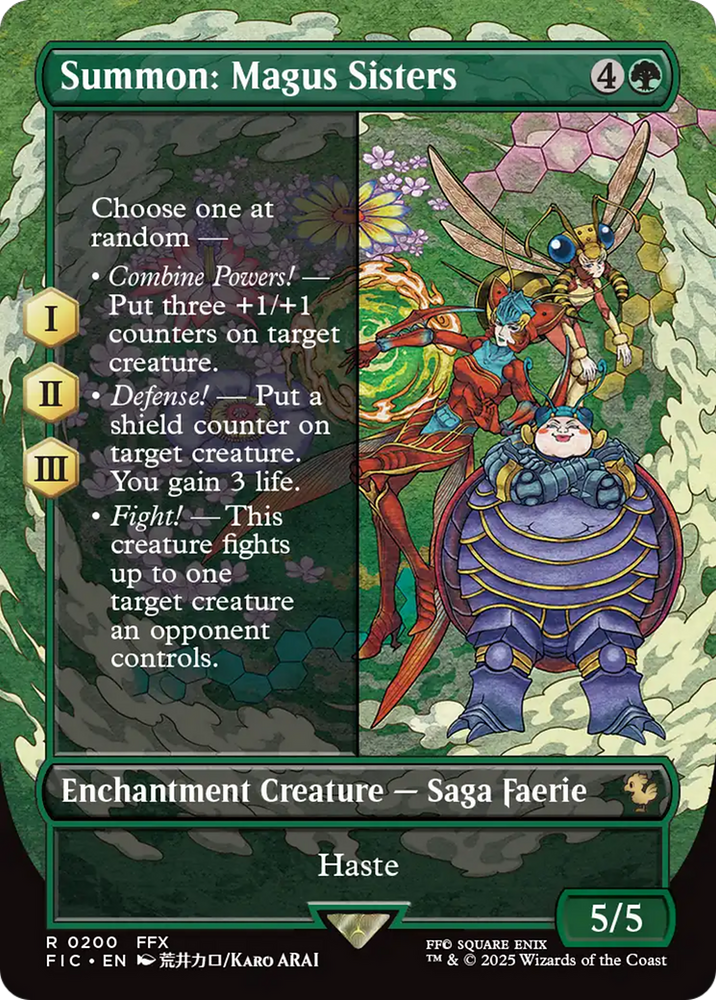 Summon: Magus Sisters (Borderless) [FINAL FANTASY Commander] Magic: The Gathering
