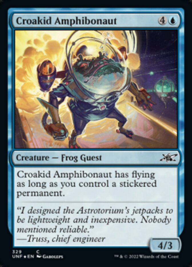 Croakid Amphibonaut (Galaxy Foil) [Unfinity] Magic: The Gathering