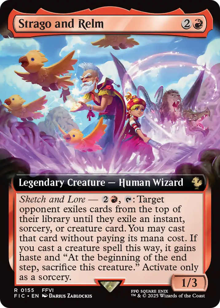 Strago and Relm (Extended Art) [FINAL FANTASY Commander] Magic: The Gathering