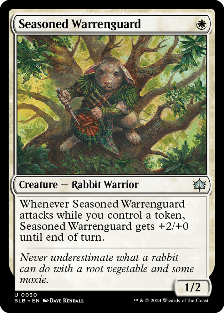Seasoned Warrenguard [Bloomburrow] Magic: The Gathering