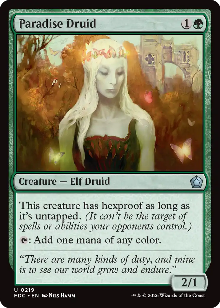 Paradise Druid [Foundations Commander] Magic: The Gathering