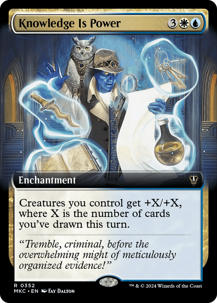 Knowledge is Power (Extended Art) [Murders at Karlov Manor Commander] Magic: The Gathering