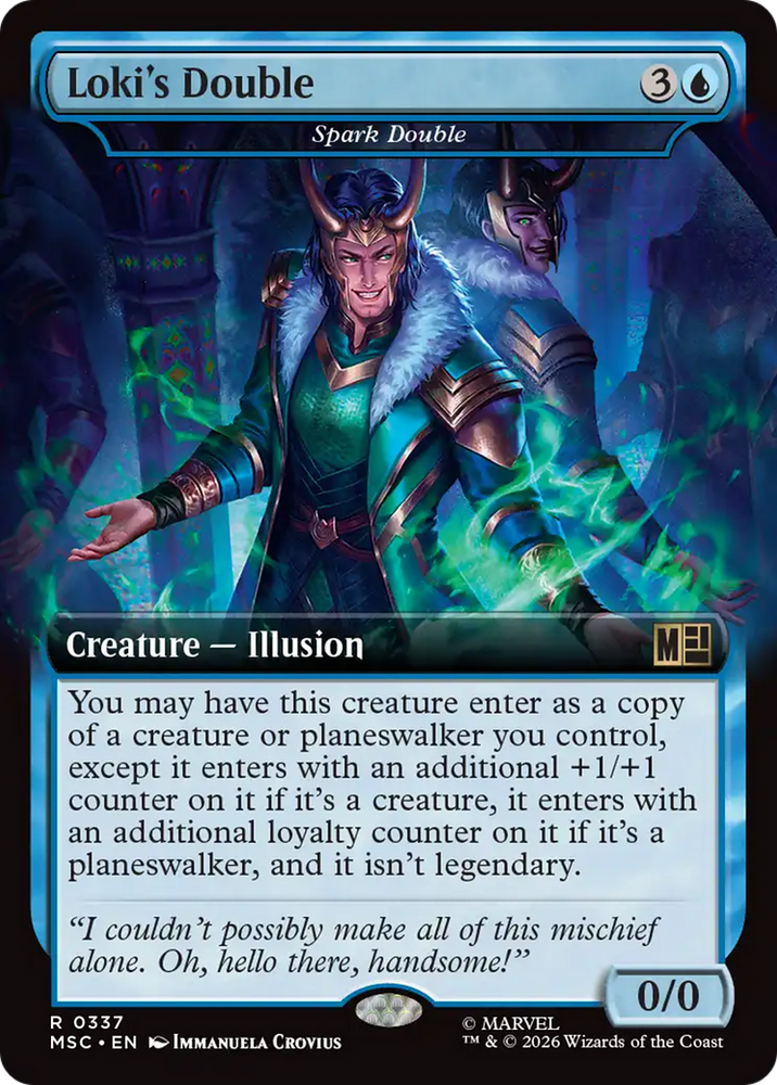Loki's Double - Spark Double (Extended Art) [Marvel Super Heroes Commander] Magic: The Gathering
