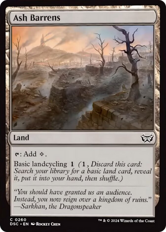 Ash Barrens [Duskmourn: House of Horror Commander] Magic: The Gathering
