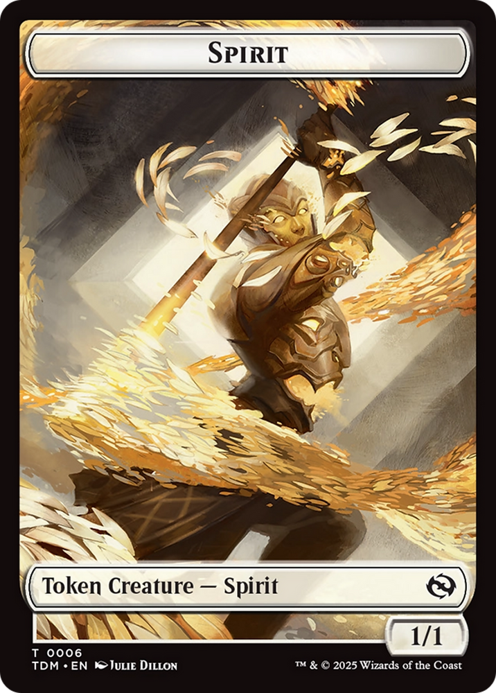 Spirit (0006) // Spirit (0007) Double-Sided Token [Tarkir: Dragonstorm Tokens] Magic: The Gathering