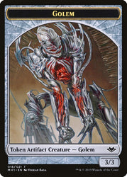 Soldier (004) // Golem (018) Double-Sided Token [Modern Horizons Tokens] Magic: The Gathering