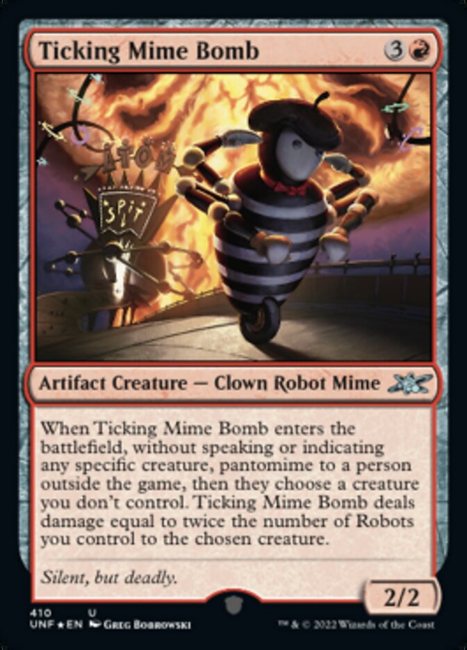 Ticking Mime Bomb (Galaxy Foil) [Unfinity] Magic: The Gathering