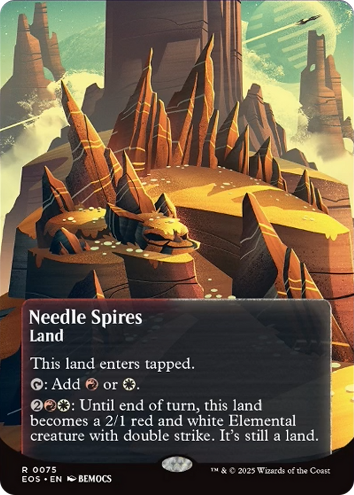 Needle Spires (0075) (Borderless) [Edge of Eternities: Stellar Sights] Magic: The Gathering