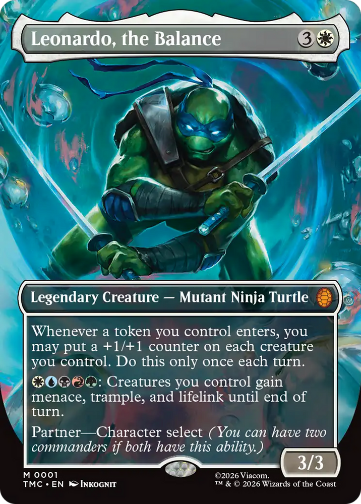 Leonardo, the Balance (Borderless) [Teenage Mutant Ninja Turtles Commander] Magic: The Gathering