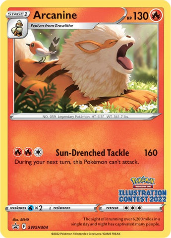 Arcanine (SWSH304) (Illustration Contest 2022) [Sword & Shield: Black Star Promos] Pokémon