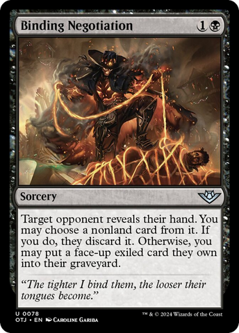 Binding Negotiation [Outlaws of Thunder Junction] Magic: The Gathering