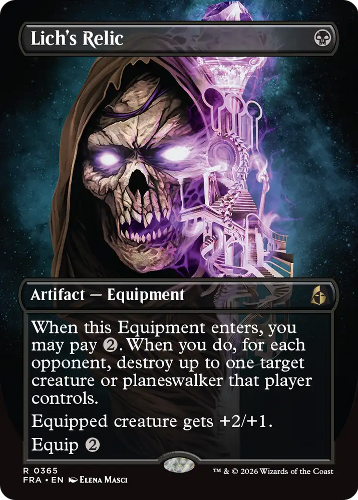 Lich's Relic (Borderless) [Reality Fracture] Magic: The Gathering