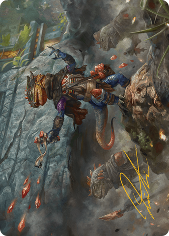 Agate Instigator Art Card (Gold-Stamped Signature) [Bloomburrow Art Series] Magic: The Gathering