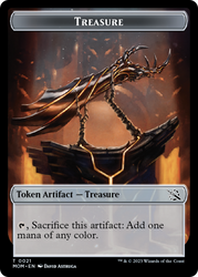Treasure (21) // Phyrexian Hydra (11) Double-Sided Token [March of the Machine Tokens] Magic: The Gathering
