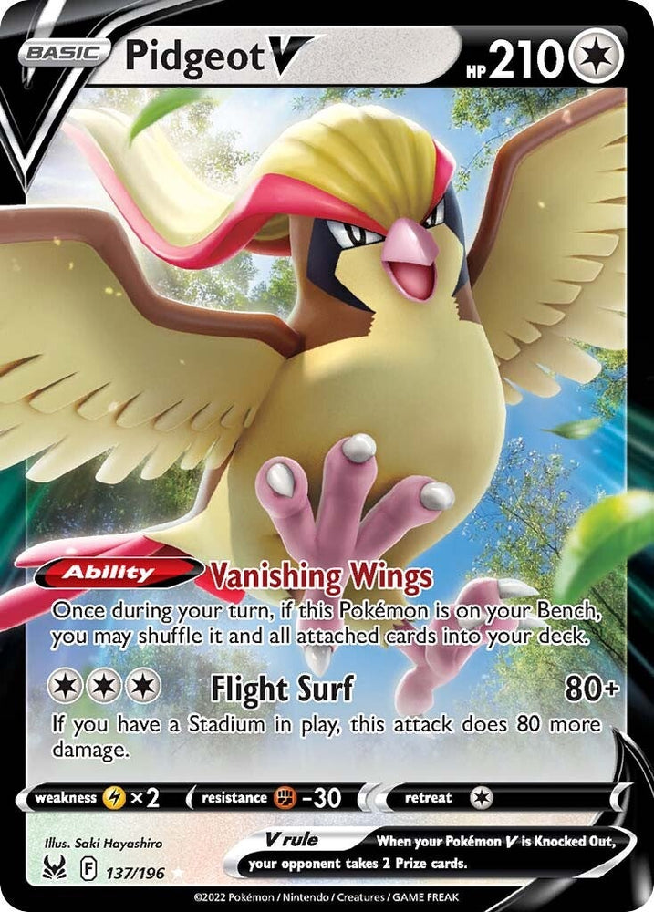 Pidgeot V (137/196) [Sword & Shield: Lost Origin] Pokémon