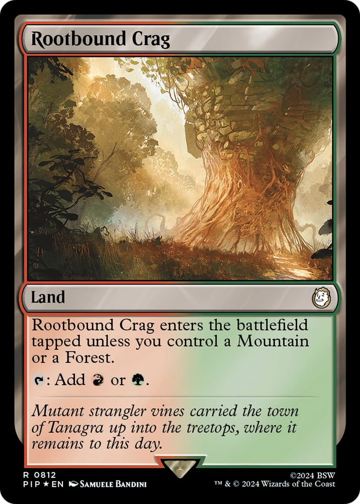 Rootbound Crag (Surge Foil) [Fallout] Magic: The Gathering