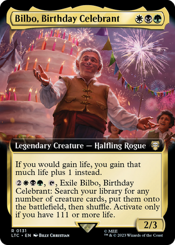 Bilbo, Birthday Celebrant (Extended Art) [The Lord of the Rings: Tales of Middle-Earth Commander] Magic: The Gathering