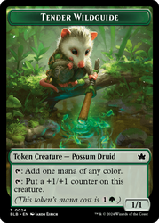 Fish // Tender Wildguide Double-Sided Token [Bloomburrow Tokens] Magic: The Gathering