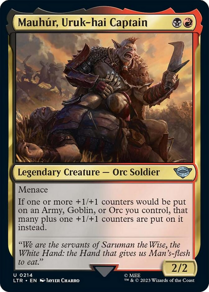 Mauhur, Uruk-hai Captain [The Lord of the Rings: Tales of Middle-Earth] Magic: The Gathering