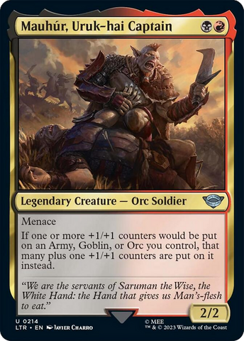Mauhur, Uruk-hai Captain [The Lord of the Rings: Tales of Middle-Earth] Magic: The Gathering