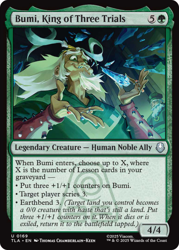 Bumi, King of Three Trials [Avatar: The Last Airbender] Magic: The Gathering