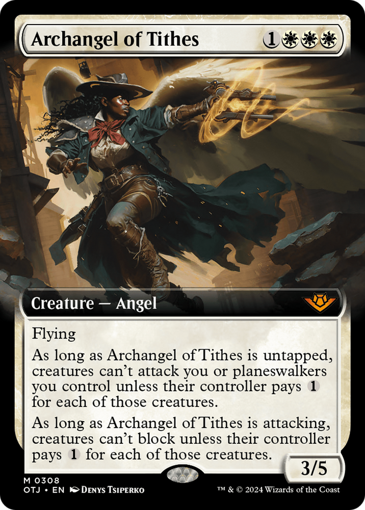 Archangel of Tithes (Extended Art) [Outlaws of Thunder Junction] Magic: The Gathering