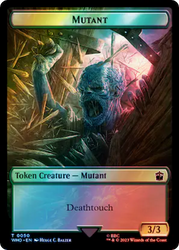Soldier // Mutant Double-Sided Token (Surge Foil) [Doctor Who Tokens] Magic: The Gathering