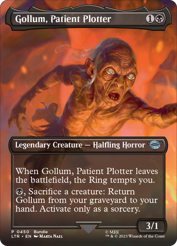Gollum, Patient Plotter (Borderless Alternate Art) [The Lord of the Rings: Tales of Middle-Earth] Magic: The Gathering