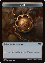 Clue // Beast (0005) Double-Sided Token [Edge of Eternities Commander Tokens] Magic: The Gathering